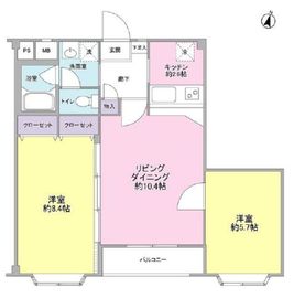 ガーデンハウス目黒 2階 間取り図