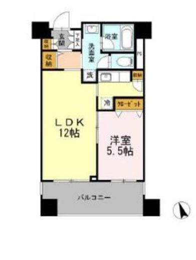 カスタリア荒川 504 間取り図