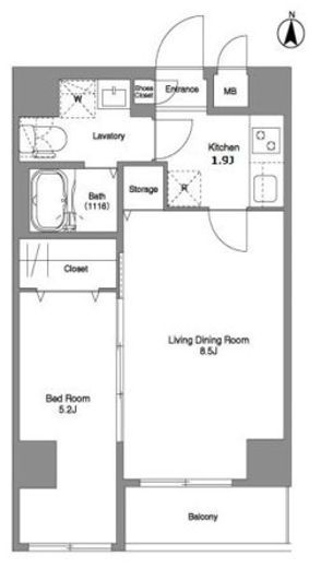 コンフォリア北池袋 303 間取り図