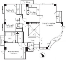 オーキッド元麻布 201 間取り図
