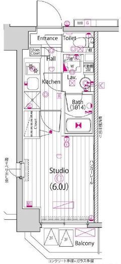 ガーラ・ステーション東神奈川 3階 間取り図