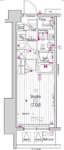 ガーラ・プライム横濱関内 7階 間取り図