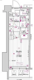 ガーラ・プライム横濱関内 7階 間取り図
