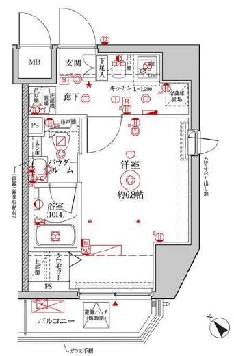 クレイシア横浜NORTH 7階 間取り図