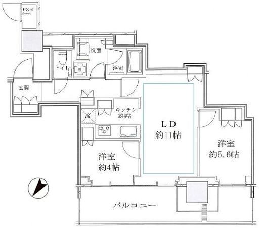 ザ・コート神宮外苑 10階 間取り図