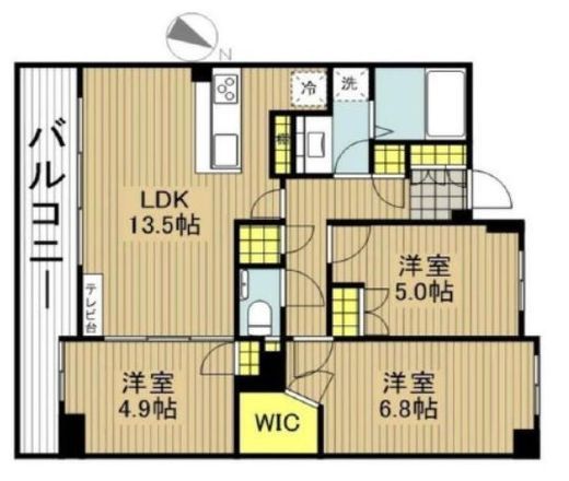 シティハウス世田谷桜丘 5階 間取り図