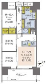 イニシア上野根岸 4階 間取り図