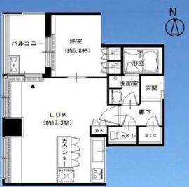 ロイヤルタワー横濱鶴見 25階 間取り図