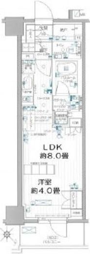 デュオステージ関内Ⅱ 9階 間取り図