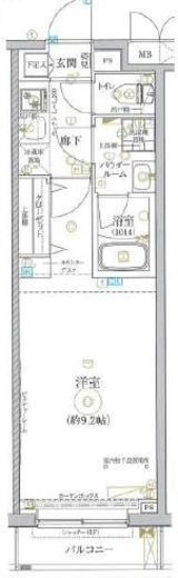パティーナ武蔵小杉 3階 間取り図