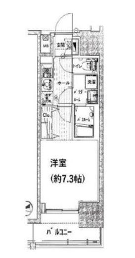 エステムプラザ東京ライズ 4階 間取り図