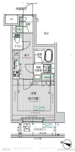 BPRレジデンス東十条 402 間取り図