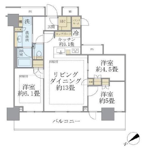 THE TOWER JUJO (ザ・タワー十条) 29階 間取り図