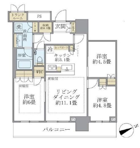 THE TOWER JUJO (ザ・タワー十条) 29階 間取り図