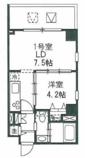 プレジール神宮前 301 間取り図