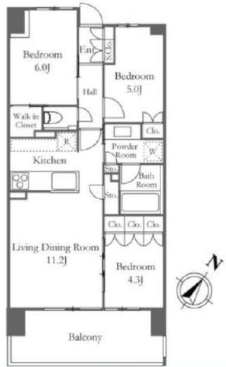 プラウドシティ方南町 1階 間取り図