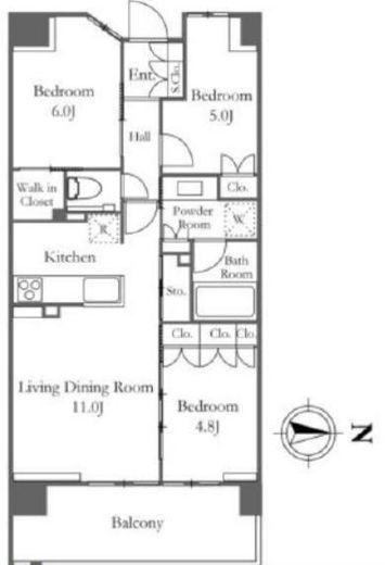プラウドシティ方南町 1階 間取り図