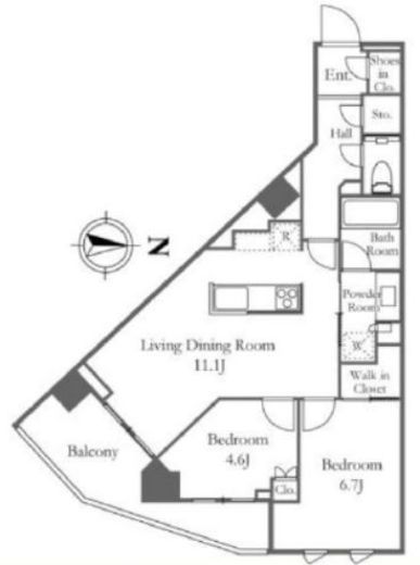 プラウドシティ方南町 5階 間取り図