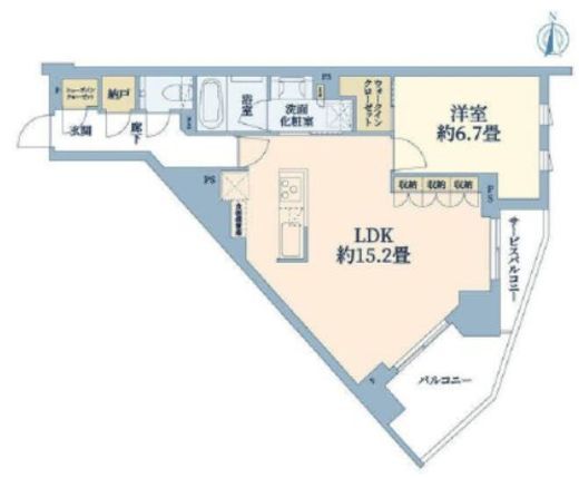 プラウドシティ方南町 1階 間取り図