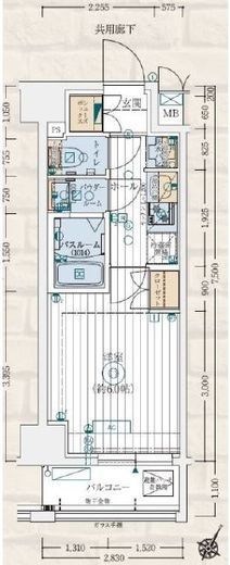 エステムコート横濱大通り公園 3階 間取り図