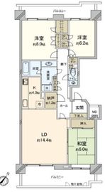港北ガーデンヒルズ 14階 間取り図