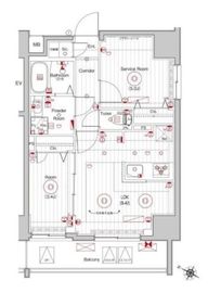 メイクスWアート横浜関内 1104 間取り図