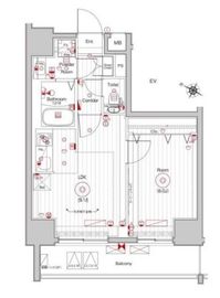 メイクスWアート横浜関内 1005 間取り図
