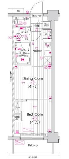ガーラ・ヴィスタ元住吉 2階 間取り図