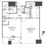 赤坂タワーレジデンス トップオブザヒル 39階 間取り図