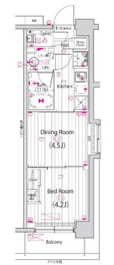 ガーラ・ヴィスタ元住吉 401 間取り図