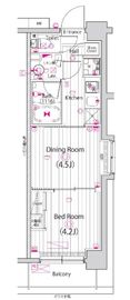 ガーラ・ヴィスタ元住吉 401 間取り図
