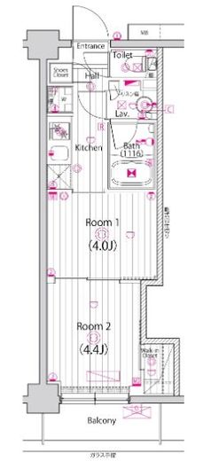 ガーラ・ヴィスタ元住吉 704 間取り図