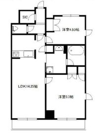 ジャコワ日本橋中洲 802 間取り図