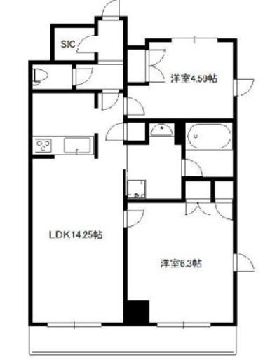 ジャコワ日本橋中洲 201 間取り図