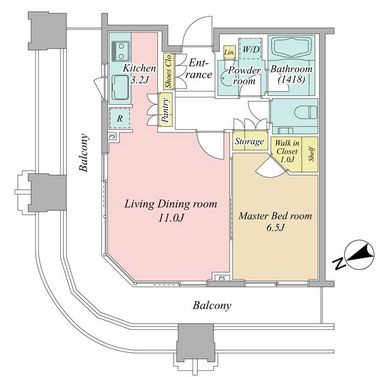 パークコート虎ノ門愛宕タワー 6階 間取り図