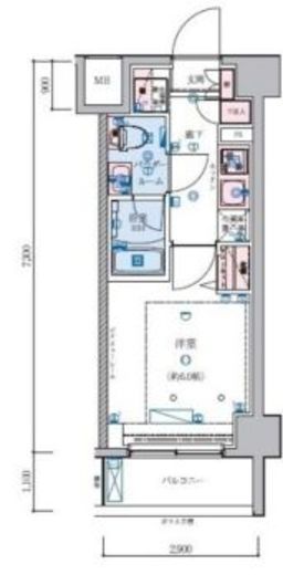 リヴシティ横濱石川町 201 間取り図