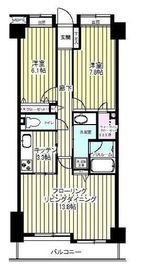 ライオンズマンション乃木坂 4階 間取り図