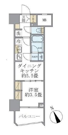 Soleado早稲田 204 間取り図