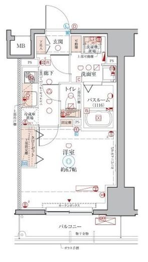クレヴィスタ元浅草 3階 間取り図