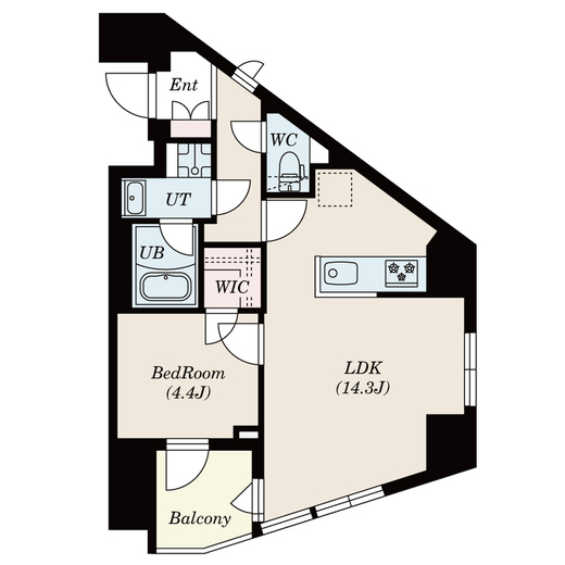 S-RESIDENCE新宿若松町 (エスレジデンス新宿若松町) 401 間取り図