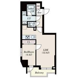 S-RESIDENCE新宿若松町 (エスレジデンス新宿若松町) 402 間取り図