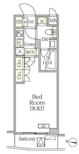 アジールコート方南町テラス 305 間取り図