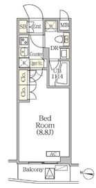 アジールコート方南町テラス 305 間取り図