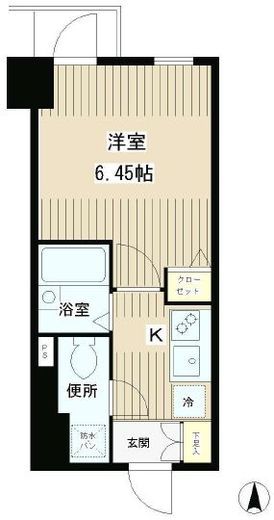 エスコート麻布十番2 101 間取り図