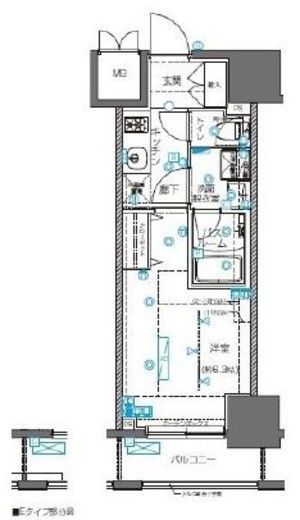 ZOOM横浜桜木町 11階 間取り図
