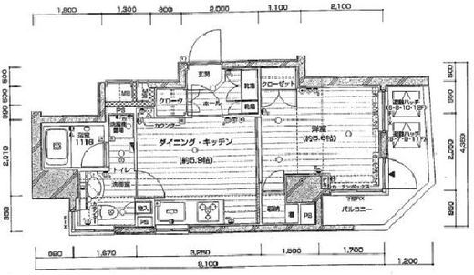 ジェイパーク渋谷イーストスクエア 9階 間取り図