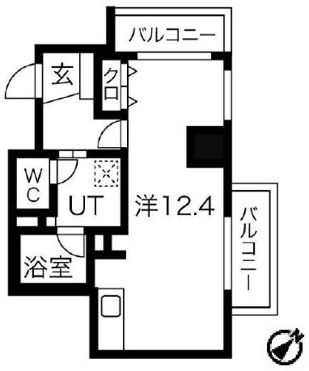 サンクレイドル横濱 4階 間取り図