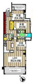 上野毛ファーストプレイス 9階 間取り図