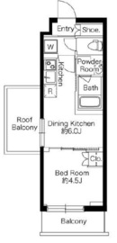 ハーモニーレジデンス新宿余丁町ザ・ガーデン 408 間取り図