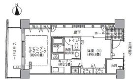 アクティ汐留 2615 間取り図